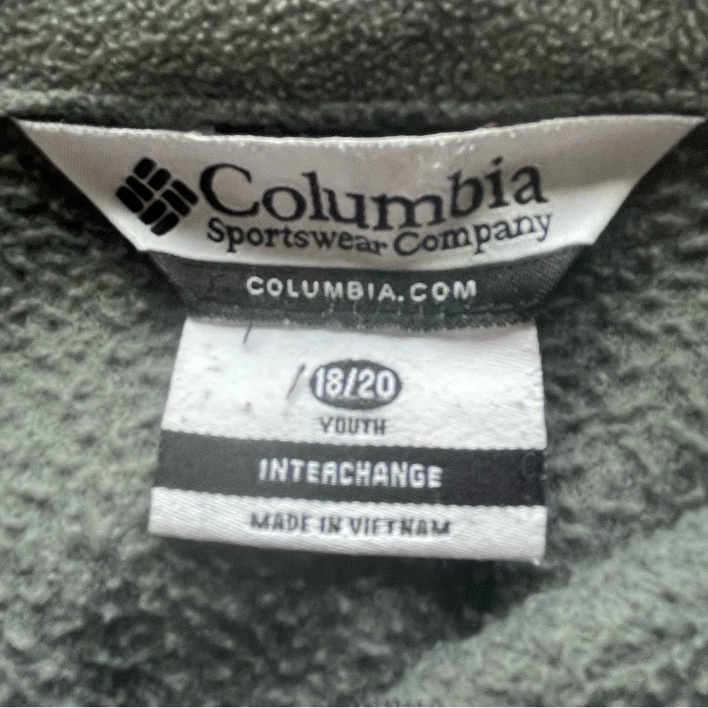 Columbia Youth Interchange 2-Way Full Zip Sweatshirt – Gray Size 18/20